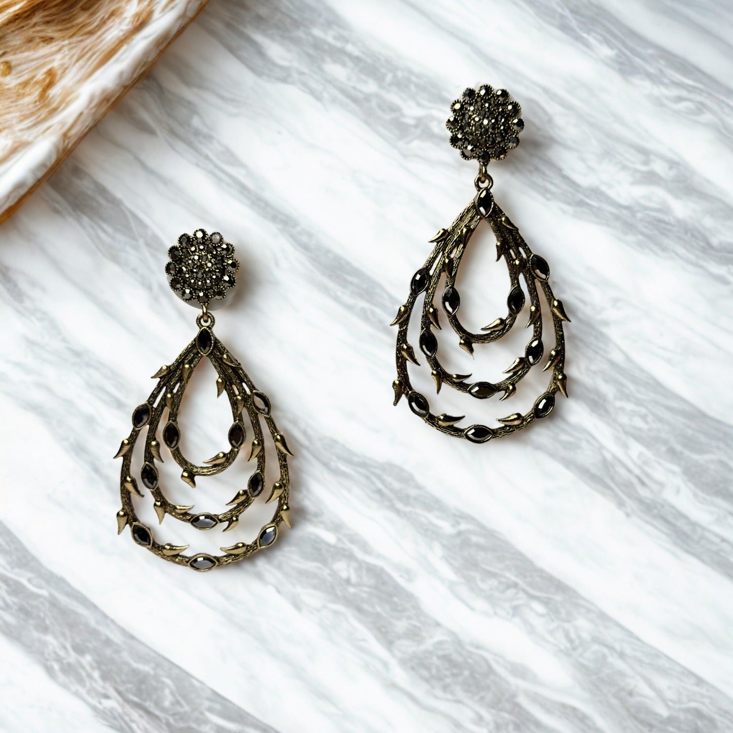 Earrings - Midnight Vine Statement