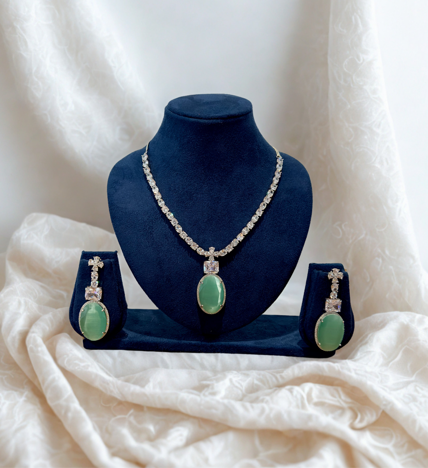 American Diamond Necklace - Mint Muse