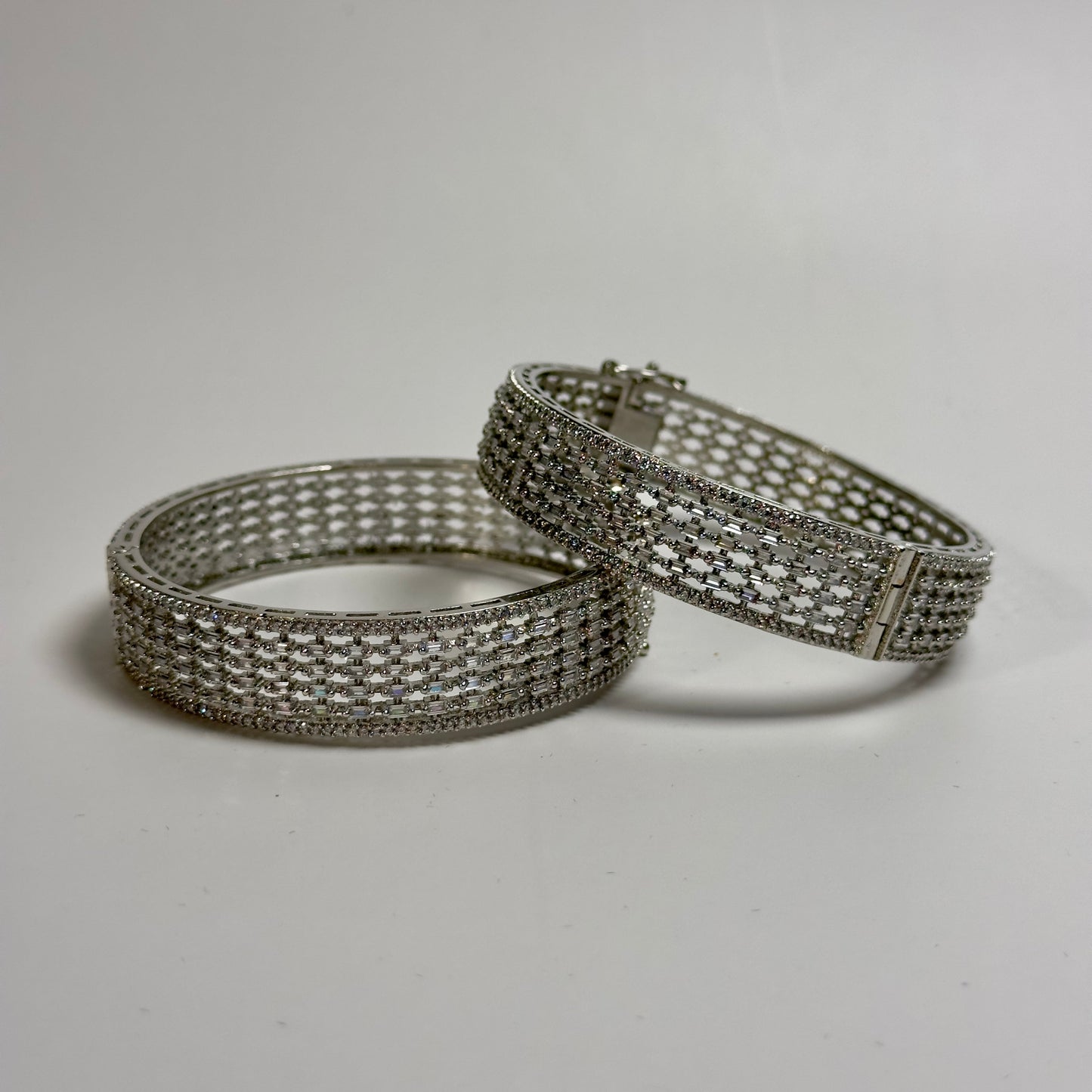 American Diamond bangles - Net design (Set of 2)