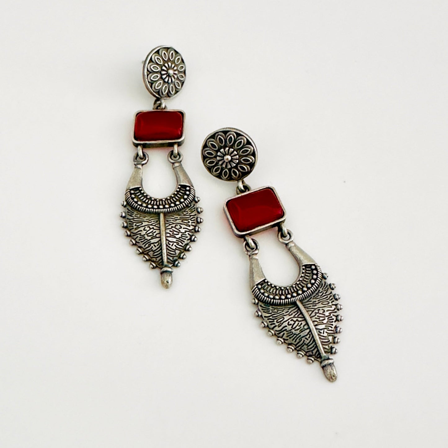 Earrings - Elegant Hanging Drops With Stone (multiple colours)