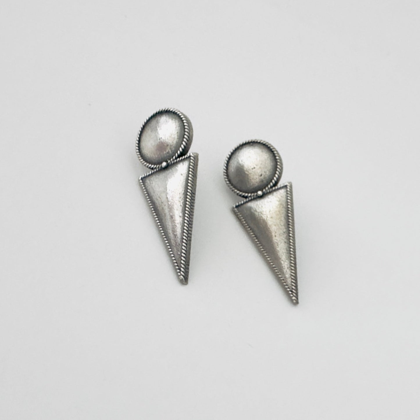 Earrings - Geometric Oxidised