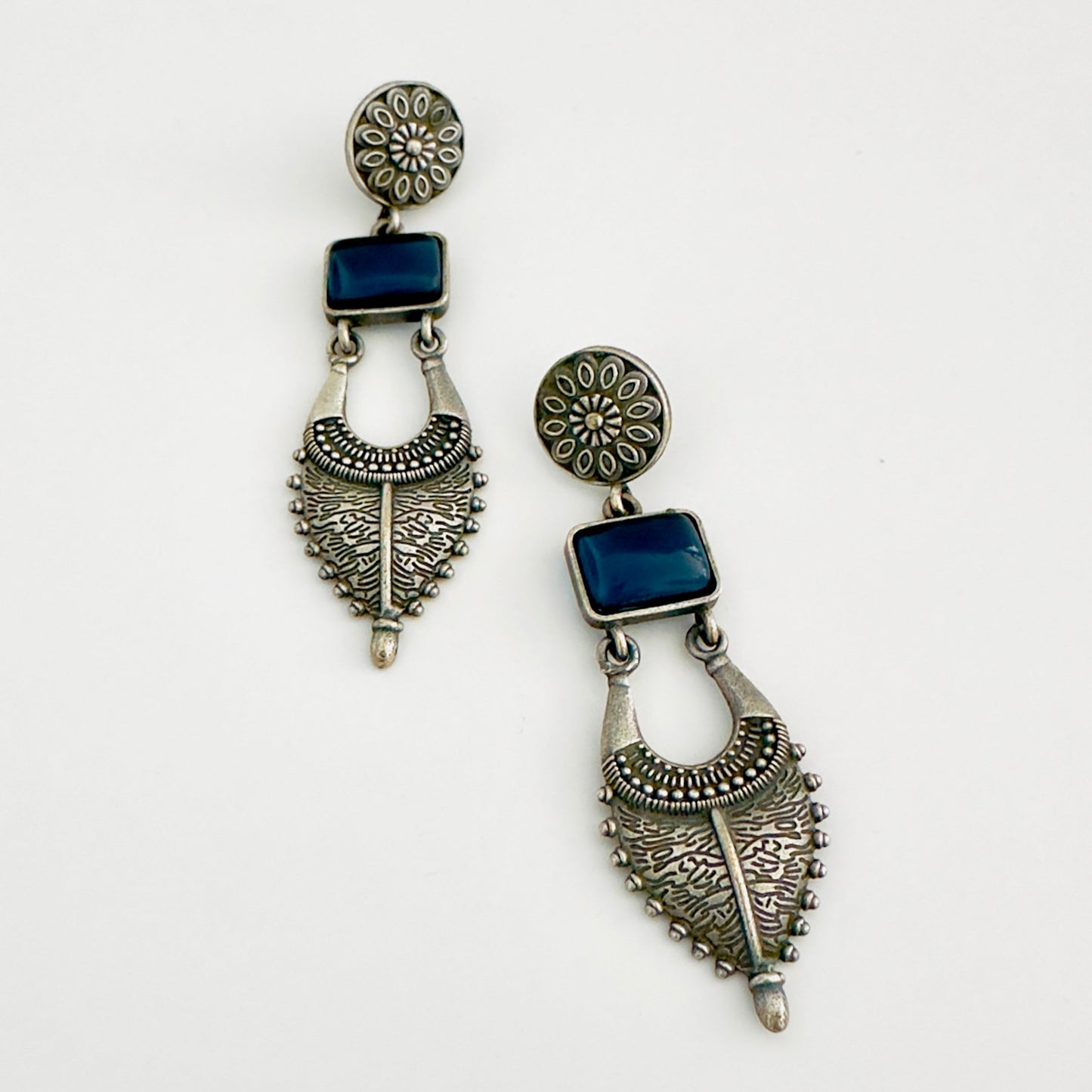 Earrings - Elegant Hanging Drops With Stone (multiple colours)