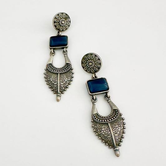Earrings - Elegant Hanging Drops With Stone (multiple colours)