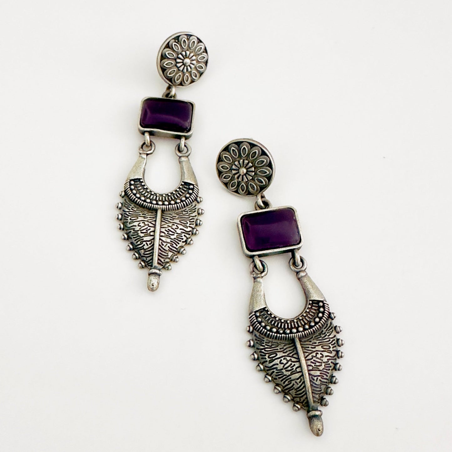 Earrings - Elegant Hanging Drops With Stone (multiple colours)