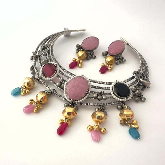 Fusion Edit - Pankhuri Hasli Necklace Set