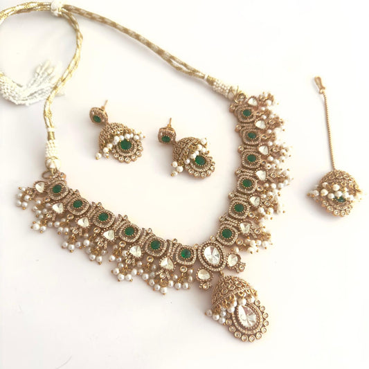 Fusion Edit - Hariyali Polki Set (Green)